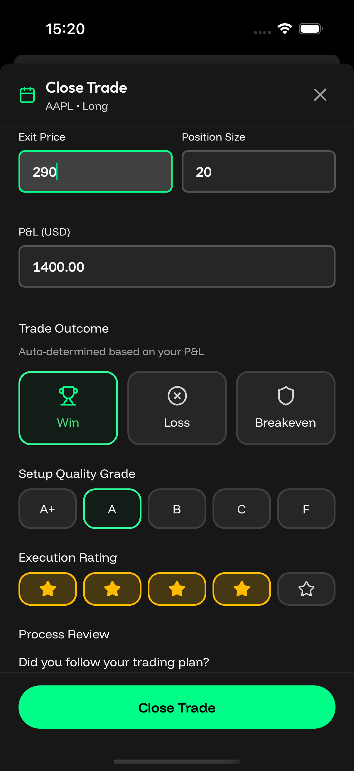 Trade Exit
